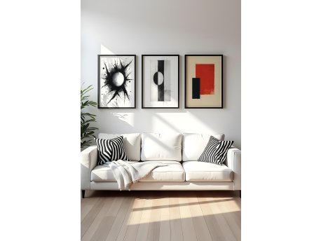WALLXPERT Dekorativna uramljena MDF slika (3 komada) Huhu424 50 x 70