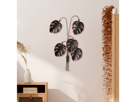 WALLXPERT Dekorativni metalni zidni pribor Monstera Copper