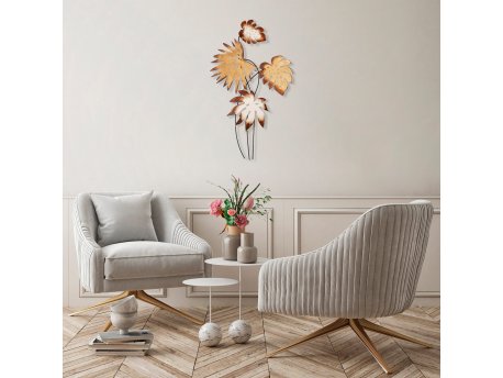 WALLXPERT Dekorativni metalni zidni pribor Monstera v3