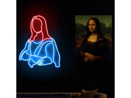 WALLXPERT Ekorativna plastična LED rasveta Mona Lisa Red