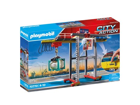 PERTINI Playmobil City Action Kran sa kontejnerom