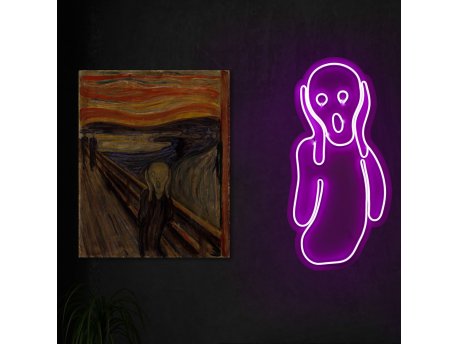 WALLXPERT Dekorativna plastična LED rasveta Scream Pink