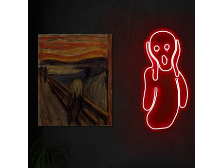 WALLXPERT Dekorativna plastična LED rasveta Scream Red