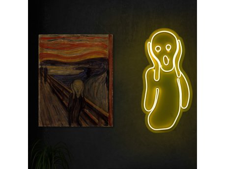 WALLXPERT Dekorativna plastična LED rasveta Scream Yellow