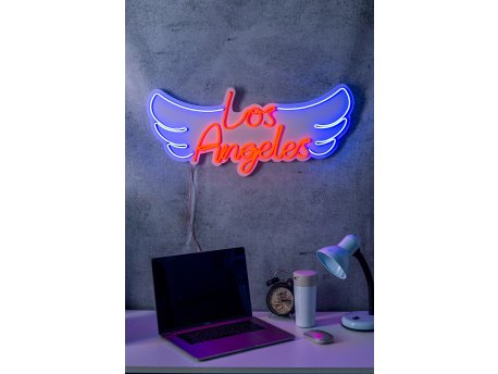 WALLXPERT Dekorativna plastična LED rasveta Los Angeles Red Blue
