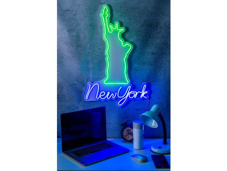 WALLXPERT Dekorativna plastična LED rasveta New York Green