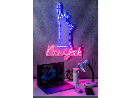 WALLXPERT Dekorativna plastična LED rasveta New York Pink