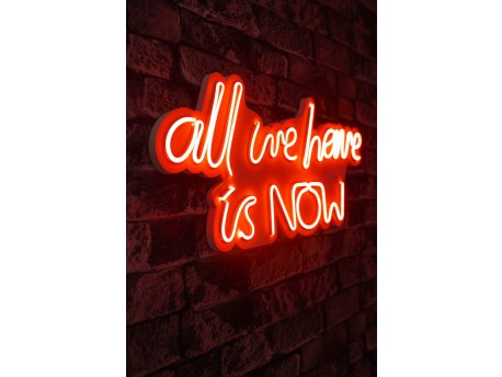WALLXPERT Dekorativna plastična LED rasveta All We Have is Now Red