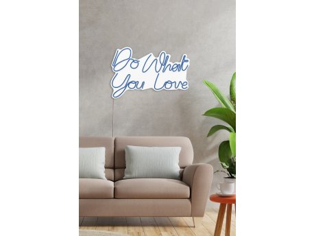 WALLXPERT Dekorativna plastična LED rasveta Do What You Love Blue
