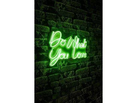 WALLXPERT Dekorativna plastična LED rasveta Do What You Love Green