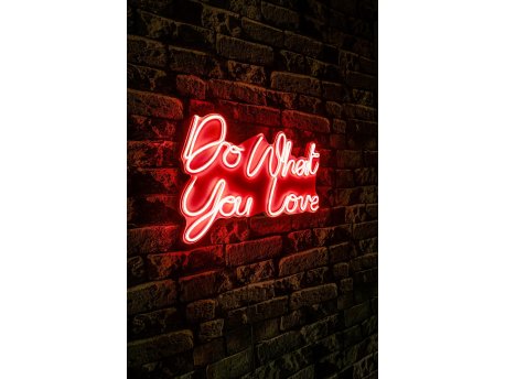 WALLXPERT Dekorativna plastična LED rasveta Do What You Love Red