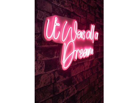 WALLXPERT Dekorativna plastična LED rasveta It was all a Dream Pink