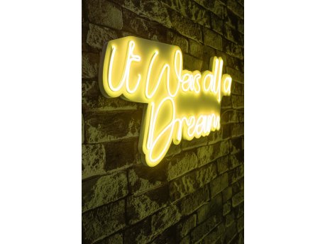 WALLXPERT Dekorativna plastična LED rasveta It was all a Dream Yellow