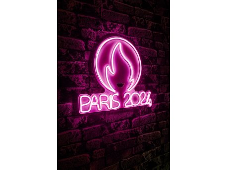 WALLXPERT Dekorativna plastična LED rasveta Paris 2024 Pink