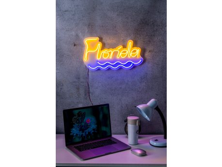 WALLXPERT Dekorativna plastična LED rasveta Florida Yellow