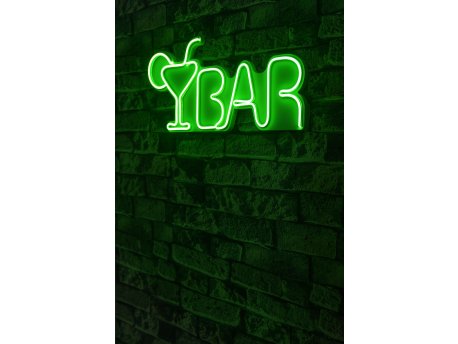 WALLXPERT Dekorativna plastična LED rasveta Bar Green