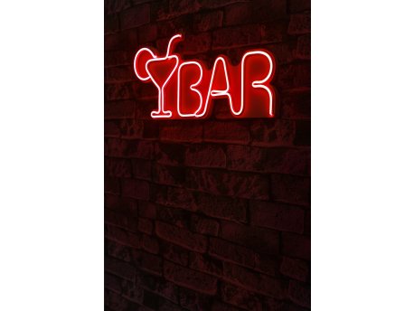 WALLXPERT Dekorativna plastična LED rasveta Bar Red