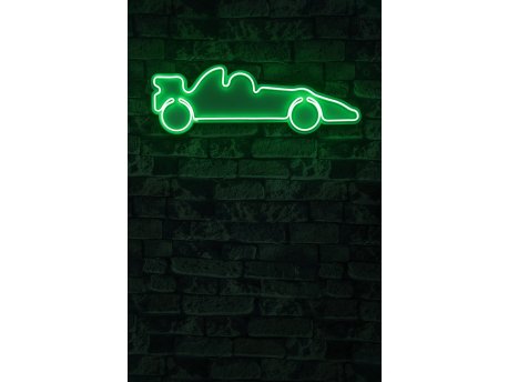 WALLXPERT Dekorativna plastična LED rasveta Formula 1 Race Car Green