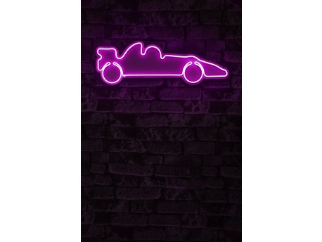 WALLXPERT Dekorativna plastična LED rasveta Formula 1 Race Car Pink