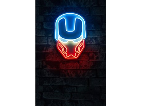 WALLXPERT Dekorativna plastična LED rasveta Iron Man Multicolor