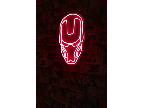 WALLXPERT Dekorativna plastična LED rasveta Iron Man Red
