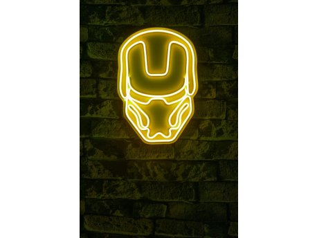 WALLXPERT Dekorativna plastična LED rasveta Iron Man Yellow