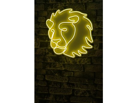 WALLXPERT Dekorativna plastična LED rasveta Lion Yellow