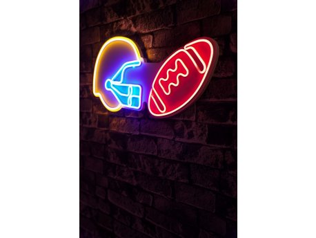 WALLXPERT Dekorativna plastična LED rasveta NFL Football Red Multicolor