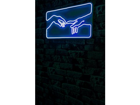 WALLXPERT Dekorativna plastična LED rasveta Creation of Adam Blue