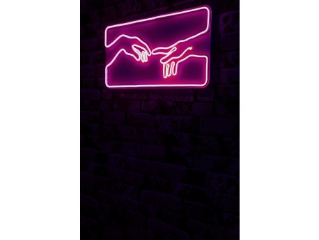 WALLXPERT Dekorativna plastična LED rasveta Creation of Adam Pink