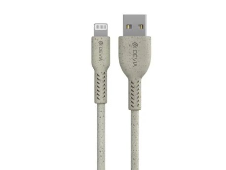 DEVIA Kabl za Iphone Environment-friendly plant straw, Beli