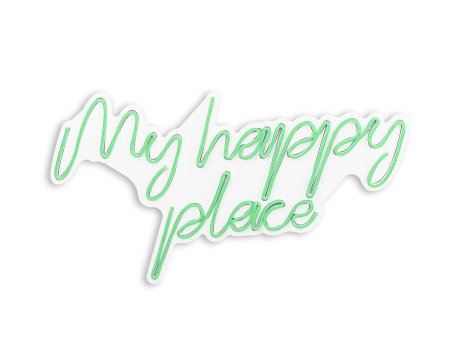 WALLXPERT Dekorativna plastična LED rasveta My Happy Place Green