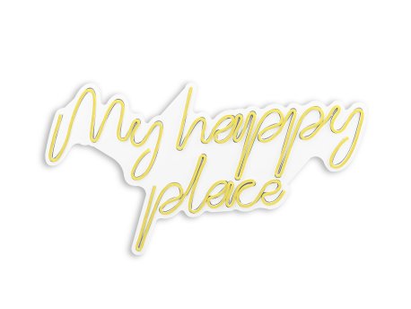 WALLXPERT Dekorativna plastična LED rasveta My Happy Place Yellow