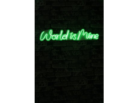 WALLXPERT Dekorativna plastična LED rasveta World is Mine Green