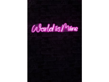 WALLXPERT Dekorativna plastična LED rasveta World is Mine Pink