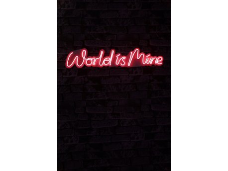 WALLXPERT Dekorativna plastična LED rasveta World is Mine Red