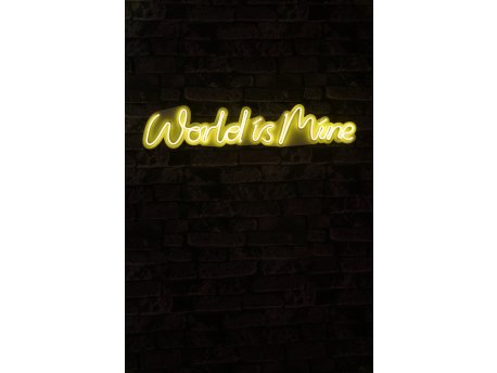 WALLXPERT Dekorativna plastična LED rasveta World is Mine Yellow