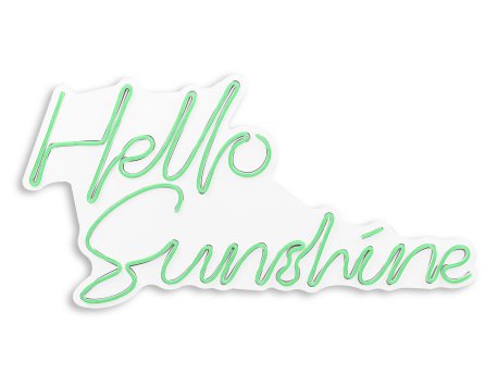 WALLXPERT Dekorativna plastična LED rasveta Hello Sunshine Green