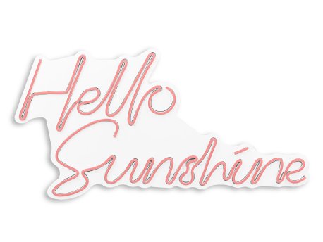 WALLXPERT Dekorativna plastična LED rasveta Hello Sunshine Pink