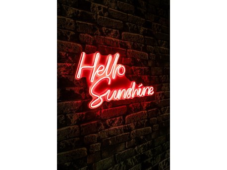 WALLXPERT Dekorativna plastična LED rasveta Hello Sunshine Red