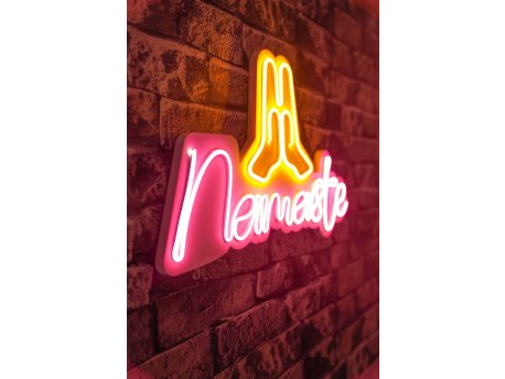 WALLXPERT Dekorativna plastična LED rasveta Namaste Pink Yellow