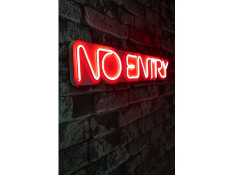 WALLXPERT Dekorativna plastična LED rasveta No Entry Red