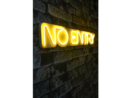 WALLXPERT Dekorativna plastična LED rasveta No Entry Yellow