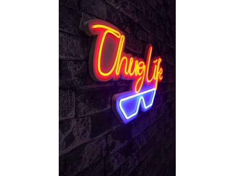WALLXPERT Dekorativna plastična LED rasveta Thug Life Red Blue