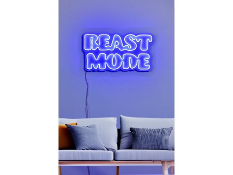 WALLXPERT Dekorativna plastična LED rasveta Beast Mode Blue