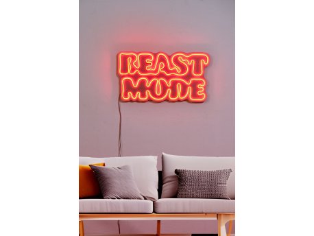 WALLXPERT Dekorativna plastična LED rasveta Beast Mode Red
