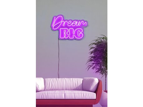 WALLXPERT Dekorativna plastična LED rasveta Dream Big Pink