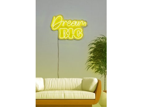 WALLXPERT Dekorativna plastična LED rasveta Dream Big Yellow