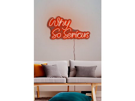 WALLXPERT Dekorativna plastična LED rasveta Why So Serious Red