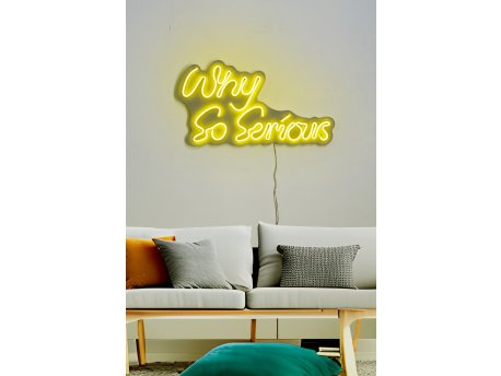 WALLXPERT Dekorativna plastična LED rasveta Why So Serious Yellow